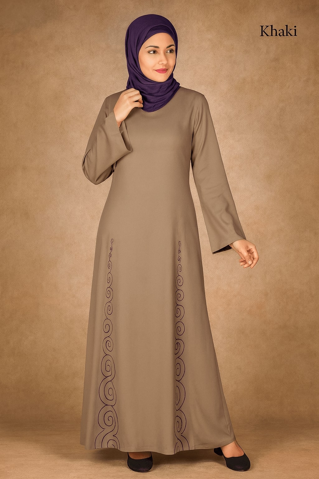 Panel Embroidered Abaya
