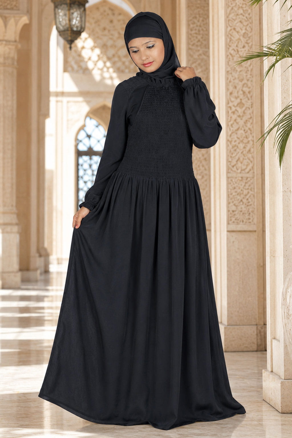 modern abaya dress Anika Shona Joy Irena Strapless *FEATURES Color:as-pic curve-collection