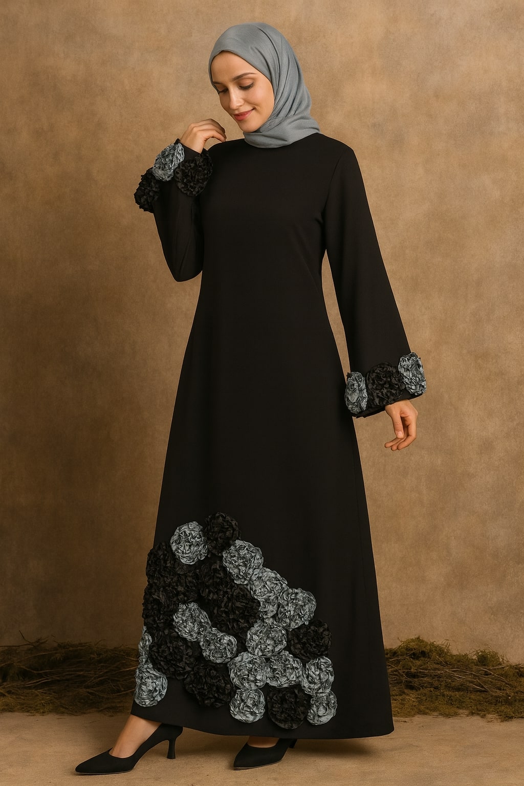 Salma Heavy Embroidered Party Abaya Salma Heavy Embroidered Party Abaya