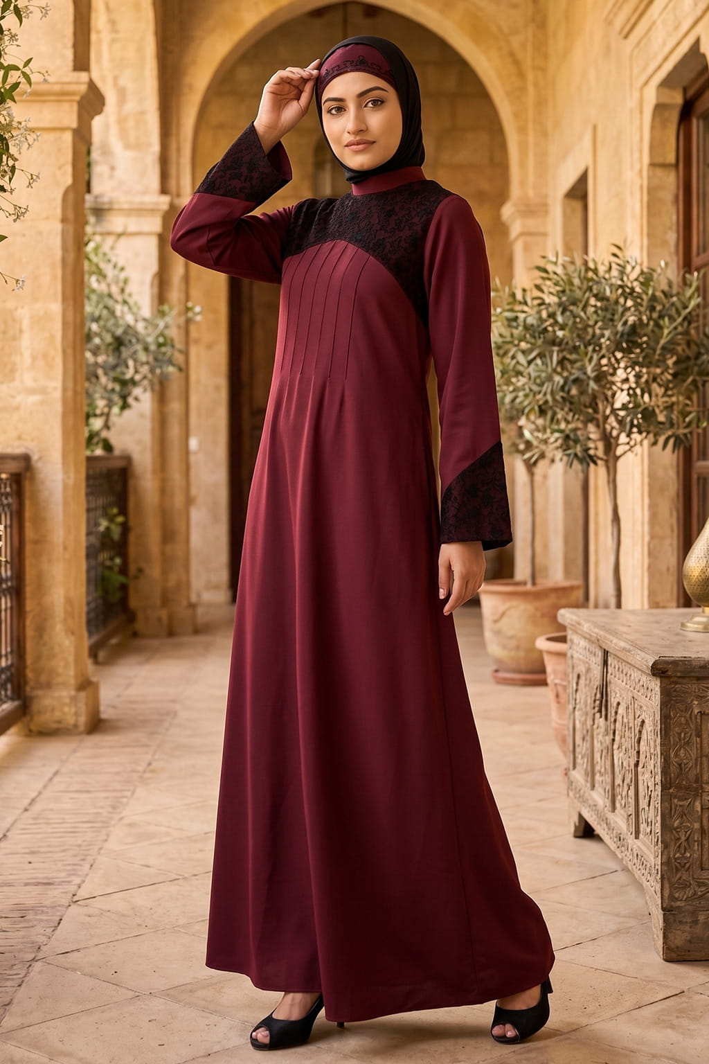 formal abaya dress Aaeesha Casual lenmuslin Size:S/14-14.5/34-35 or formal gatherings The Attico | Jersey