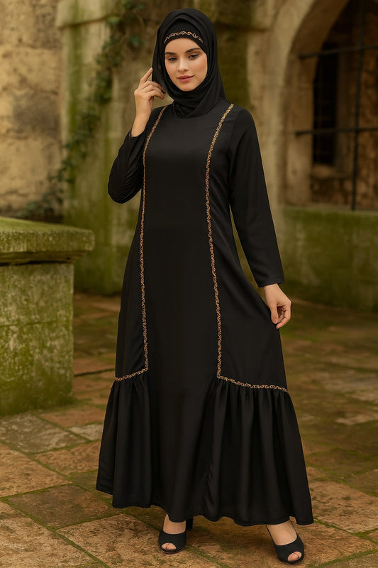 Fathima Black Nida Abaya