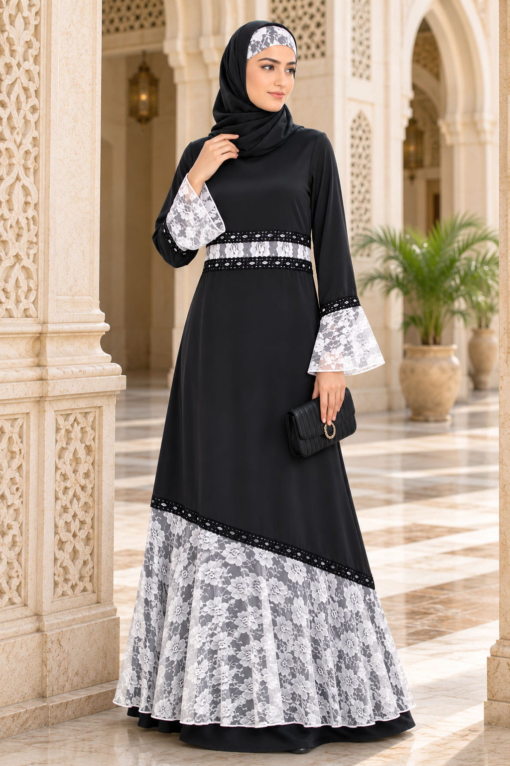MyBatua Women's Beautiful Crafted Abaya Modern Islamic Clothing