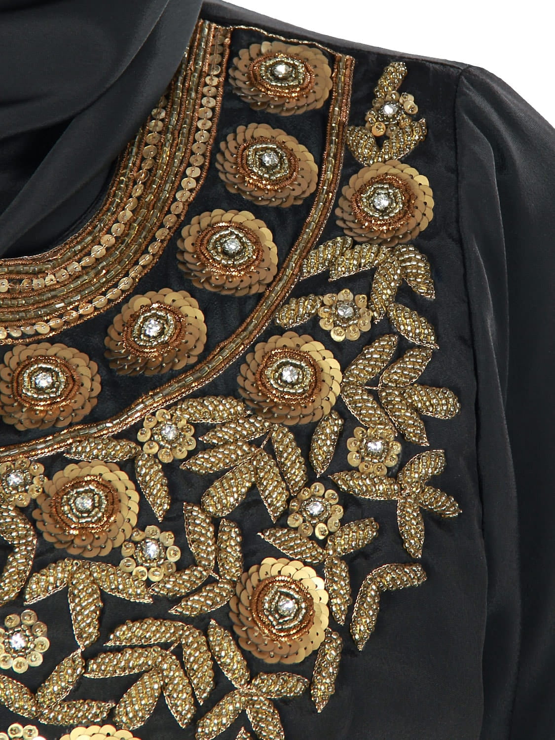Fiddah Gold Hand Embroidered Burqa