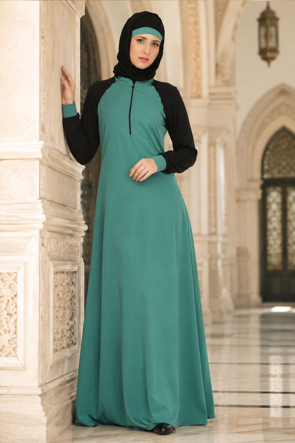 貴重盤☆AYABIE彩冷える★クロイツカササグイトシネガイ1stプレス/Ｖ系 Buy Tafida Light Green Kashibo & Black Jersey Sleeves Sports Abaya