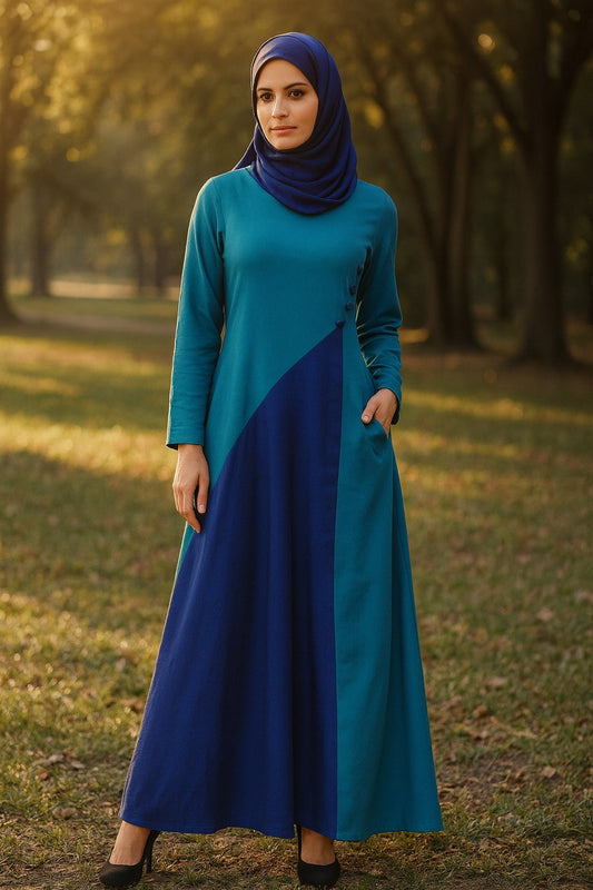 Shabina Dual Colour Rayon Abaya