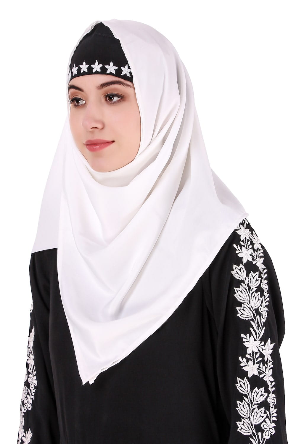 Floral Embellished Sleeve Anarkali Abaya