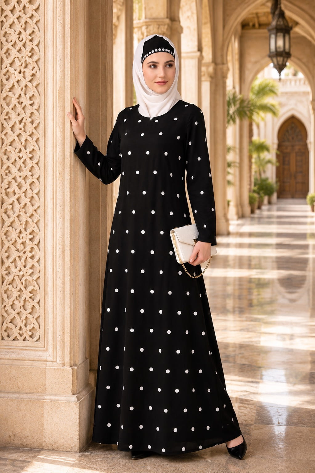 embroidered polka dot dress Embroidered Polka Dress Black / M main image 0