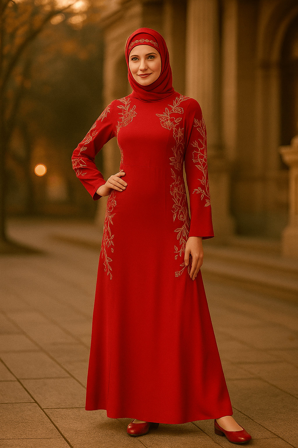 Embellished Princess Seam Rayon Abaya