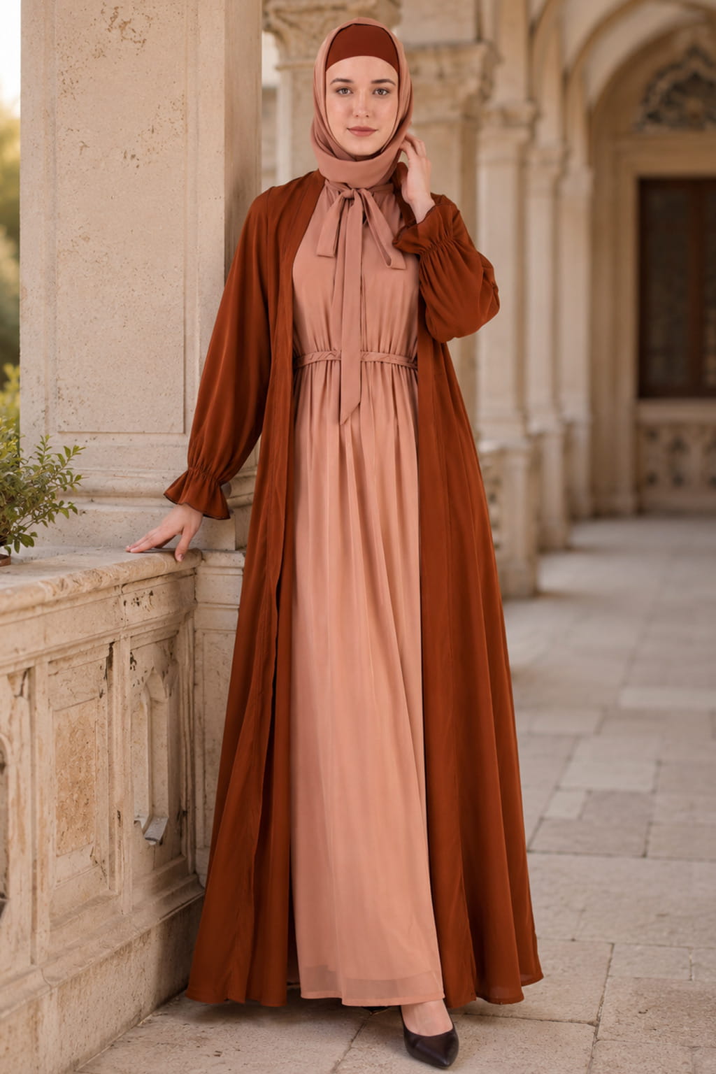 brown shrug for dresses Fancy Dual Color Attached Long Abaya Size:2XLarge Taylor Swift Fearless Black Print-Solid or Embellishment:ALLOVER EMBELLISHMENT Chest Girth