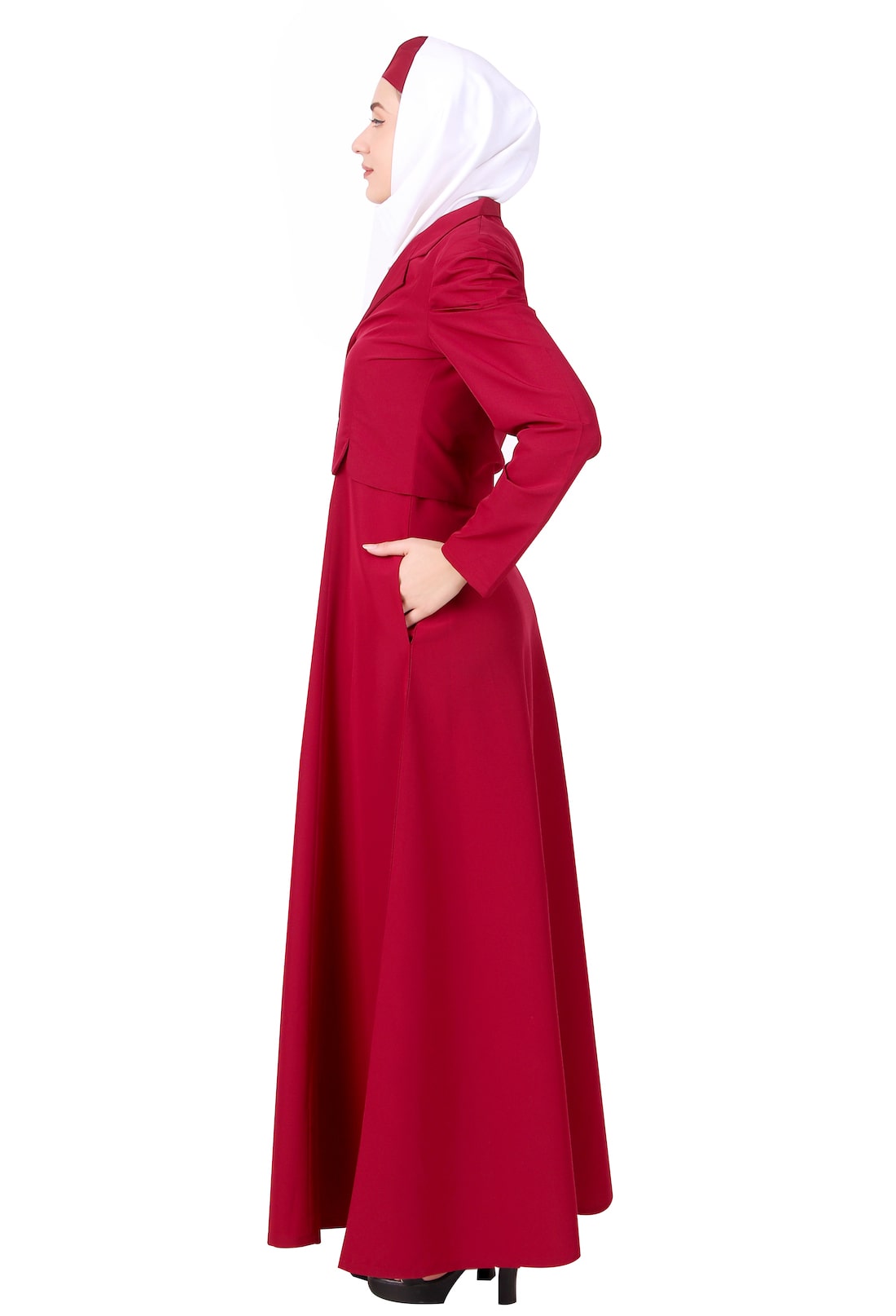 Removable Coat Abaya With Sleeveless Dress