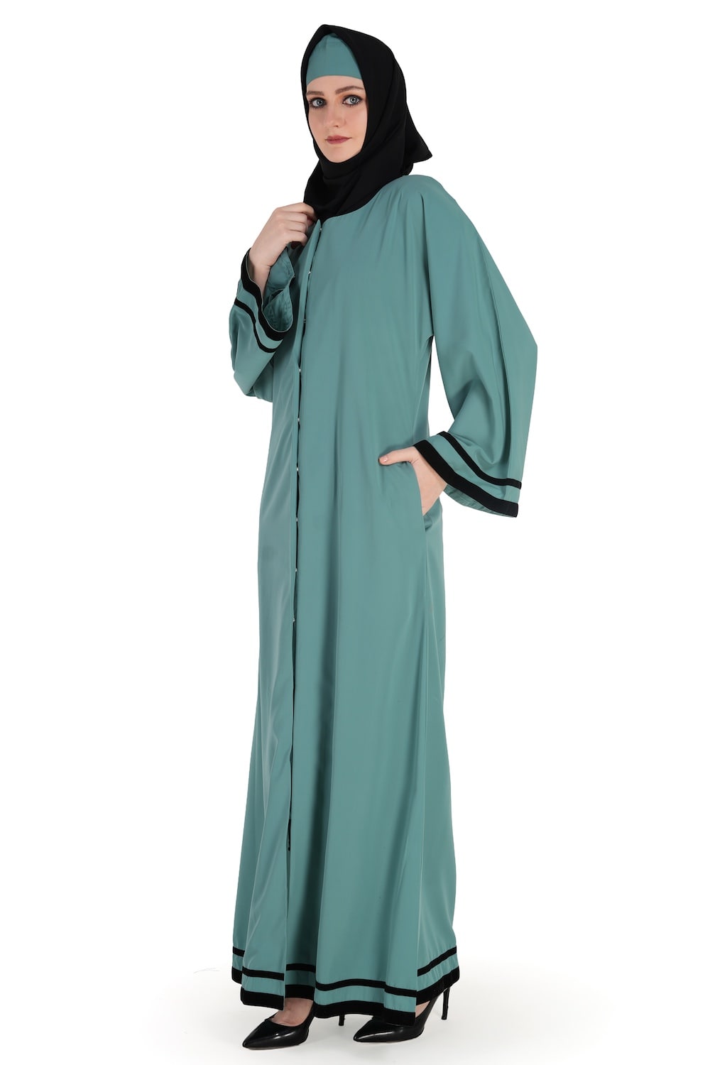 Sana Nida Dubai Sea Green Abaya