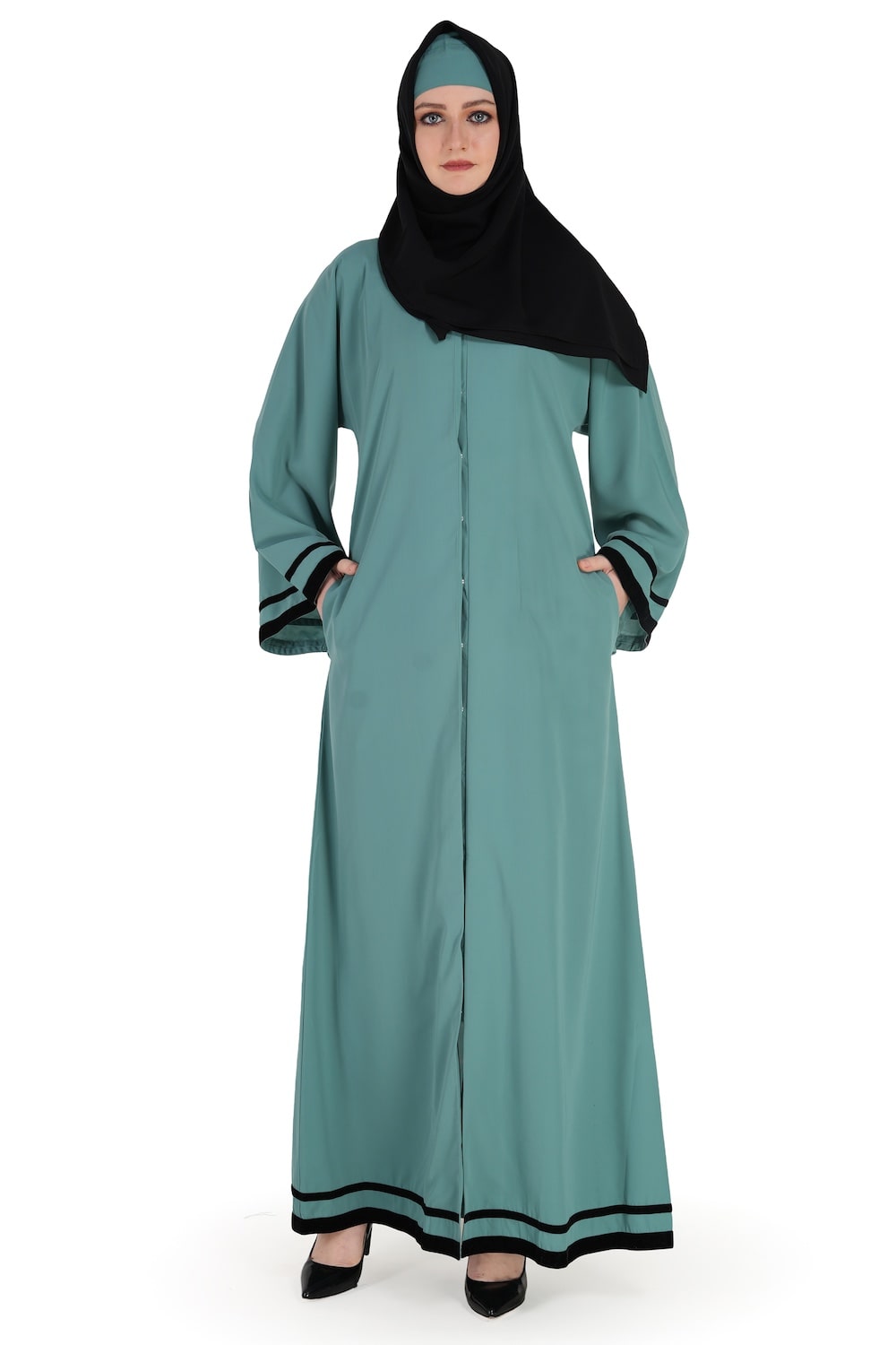 Sana Nida Dubai Sea Green Abaya