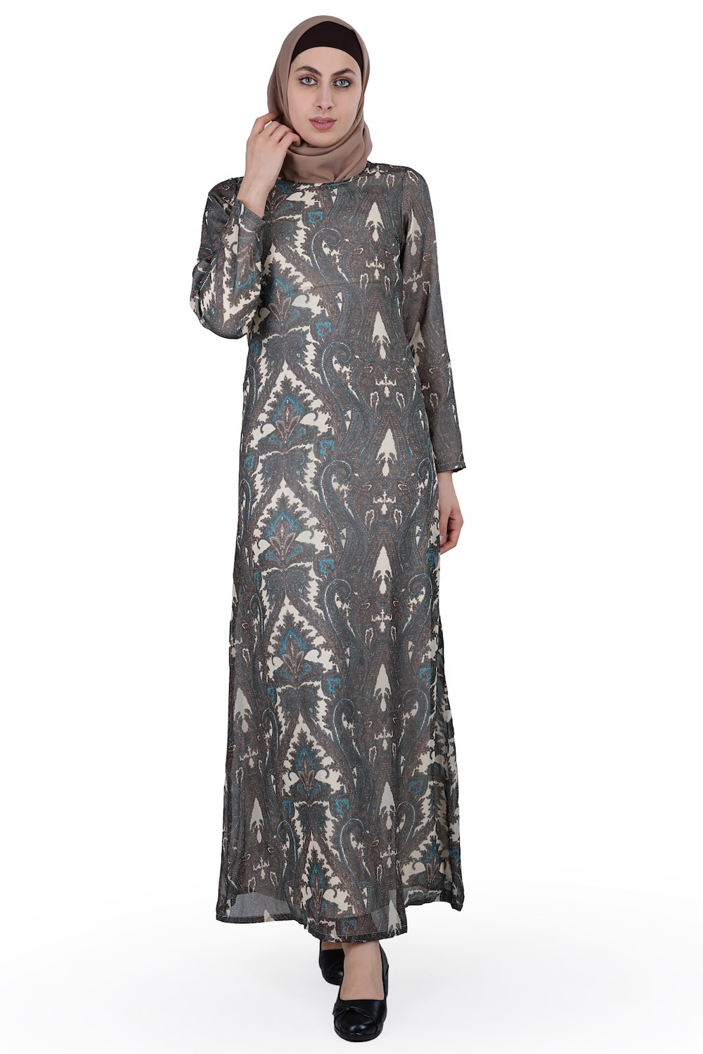 Printed Georgette Dual Layer Abaya AYG-002