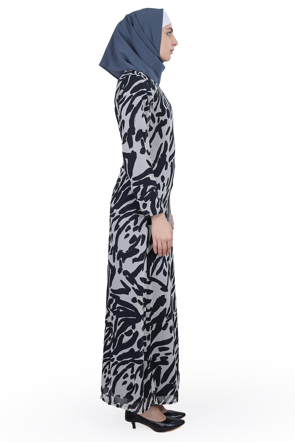 Printed Georgette Dual Layer Abaya AYG-003