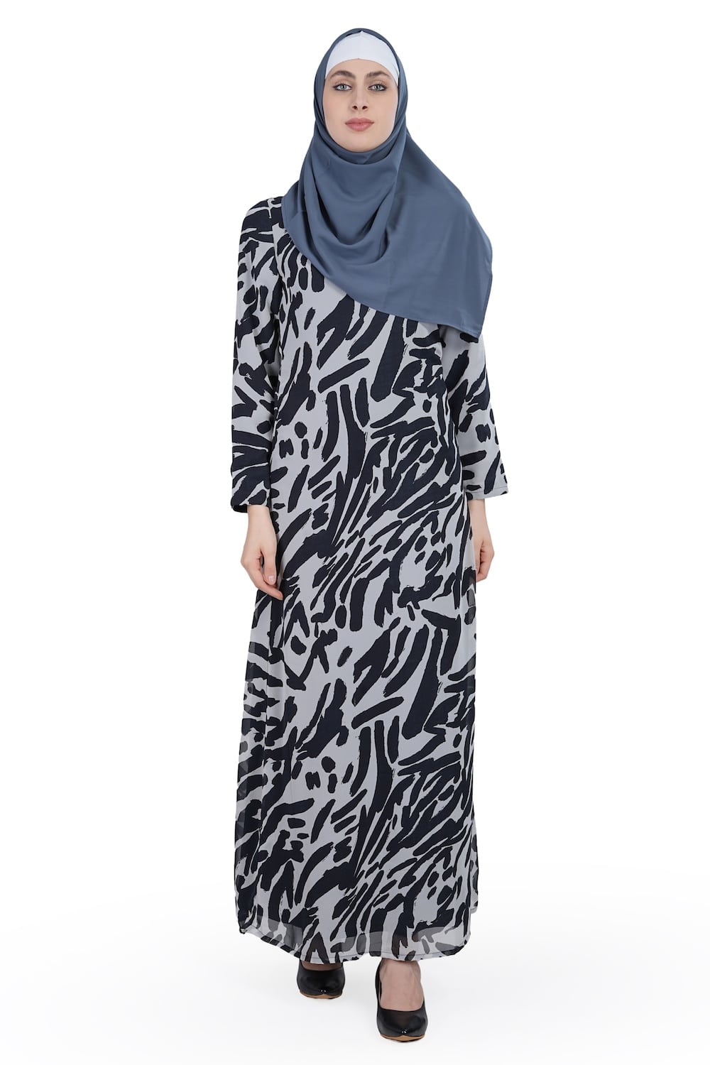 Printed Georgette Dual Layer Abaya AYG-003