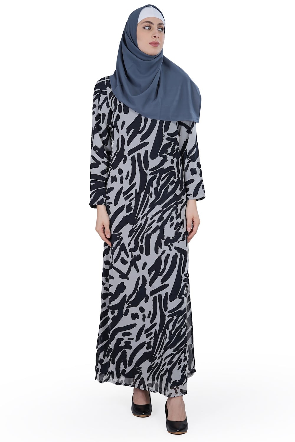 Printed Georgette Dual Layer Abaya AYG-003
