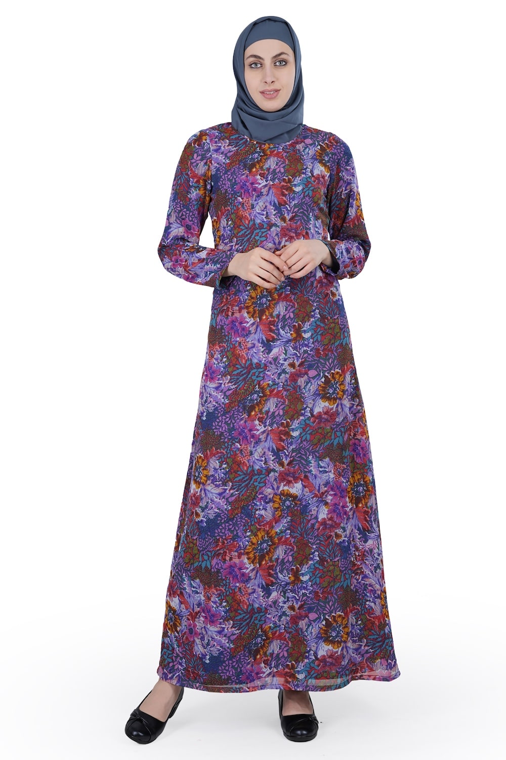 Printed Georgette Dual Layer Abaya AYG-004