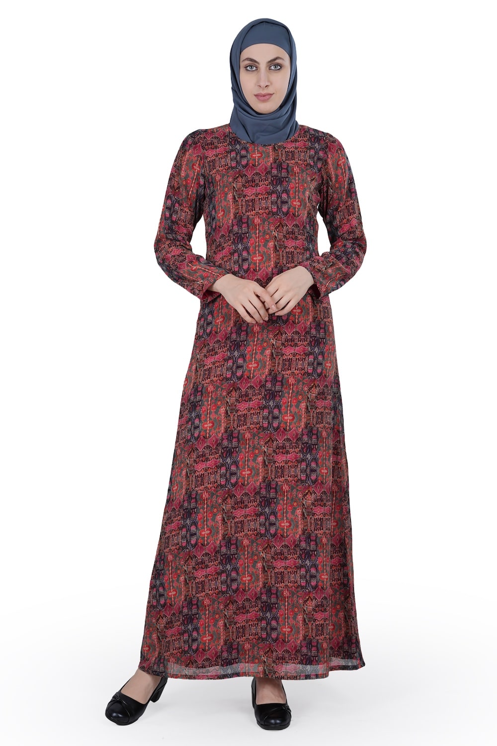 Printed Georgette Dual Layer Abaya AYG-005