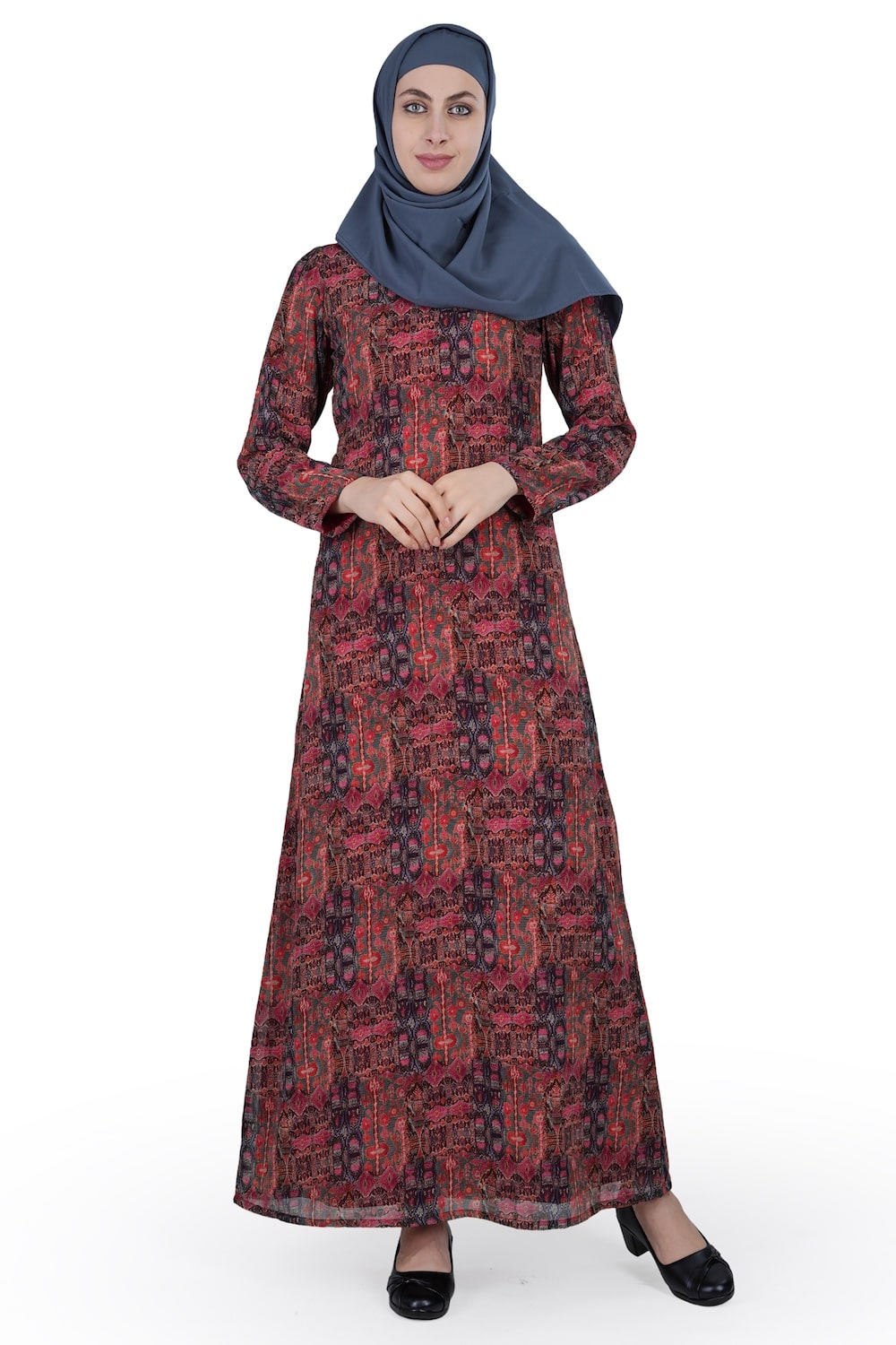 Printed Georgette Dual Layer Abaya AYG-005