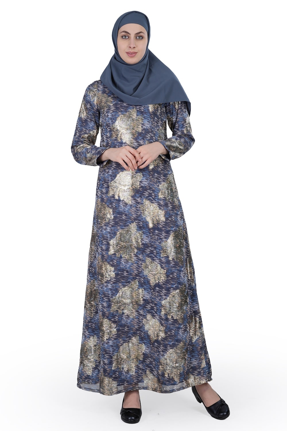 Printed Georgette Dual Layer Abaya AYG-006