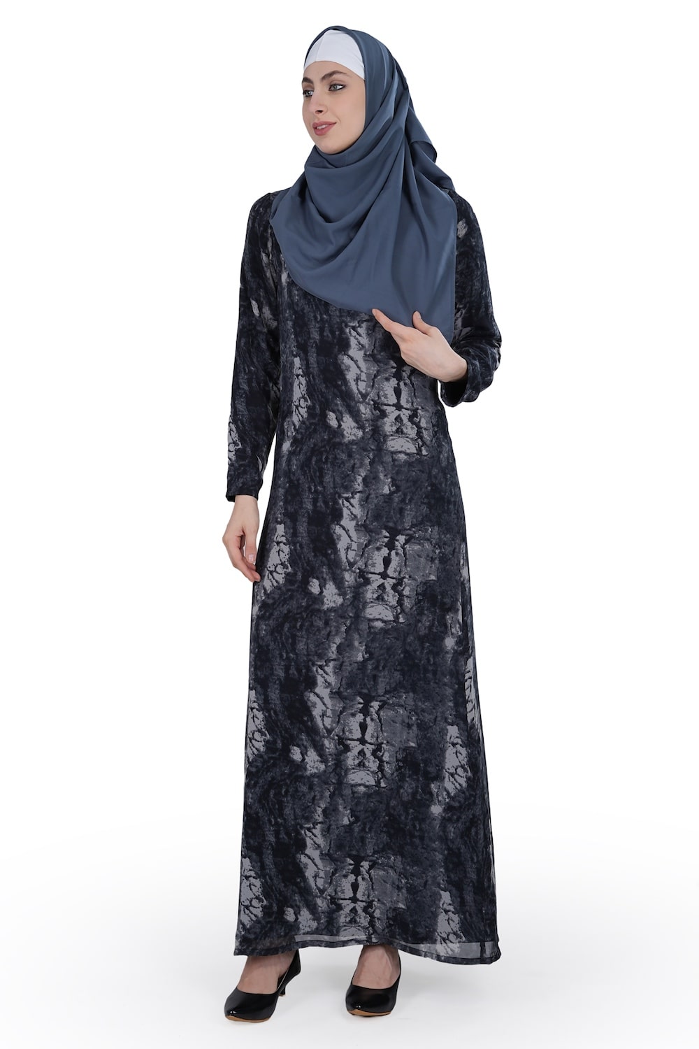 Printed Georgette Dual Layer Abaya AYG-007