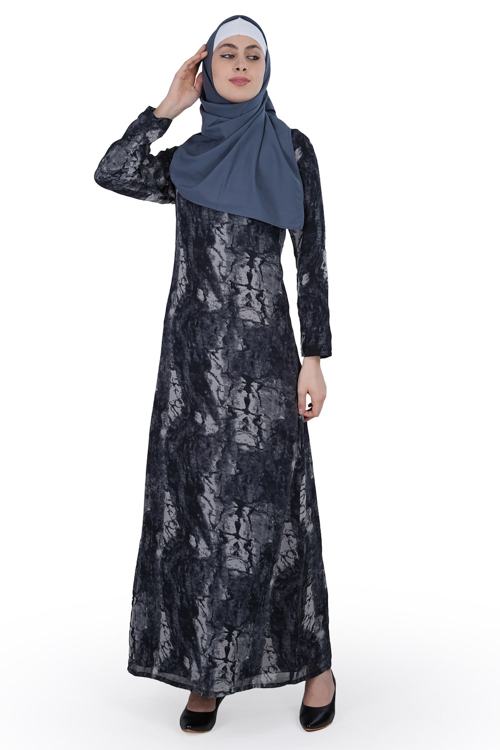 Printed Georgette Dual Layer Abaya AYG-007