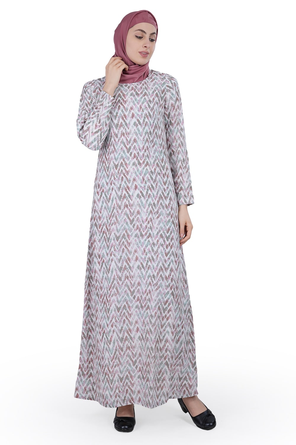 Printed Georgette Dual Layer Abaya AYG-013