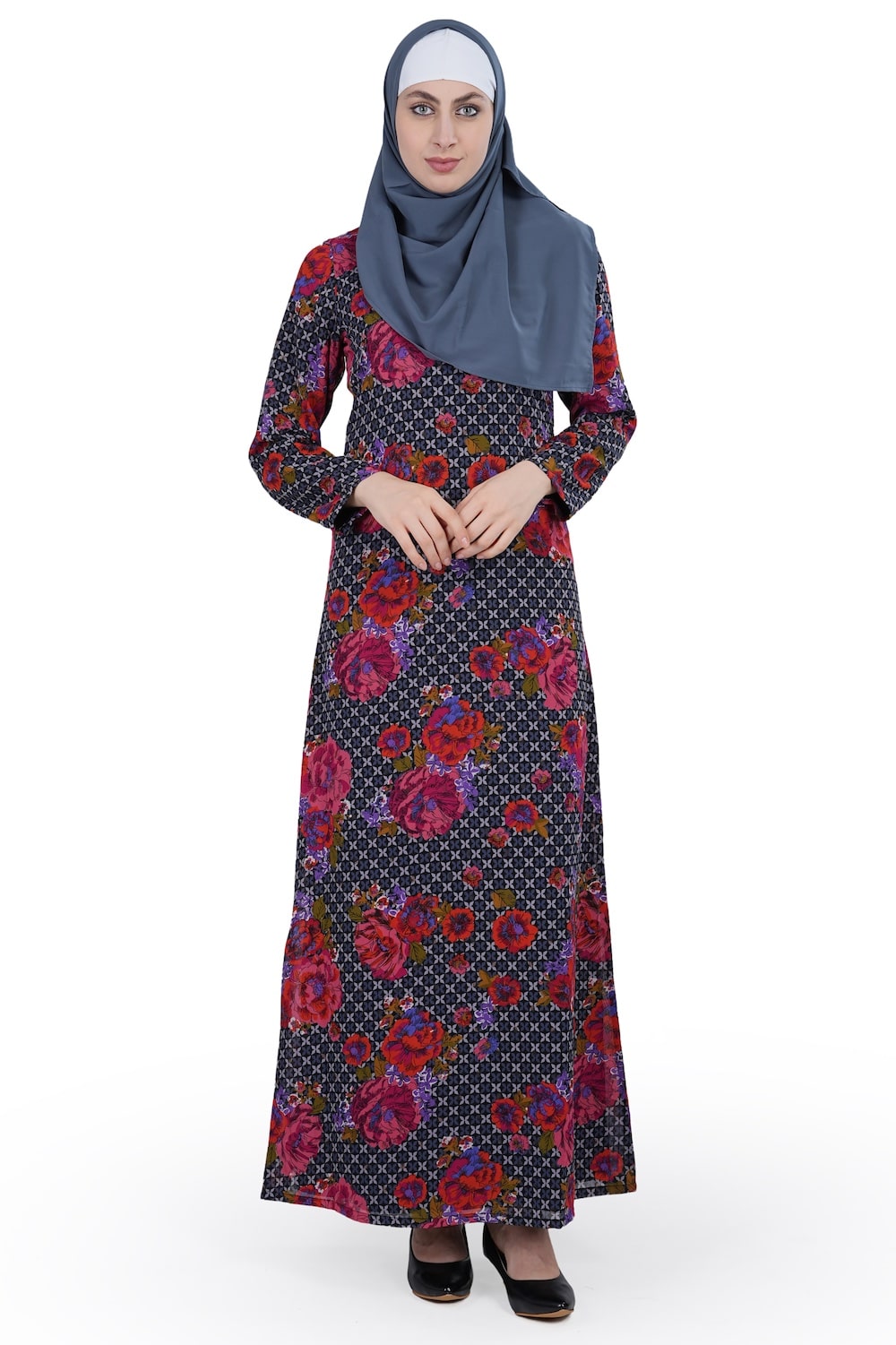 Printed Georgette Dual Layer Abaya AYG-014