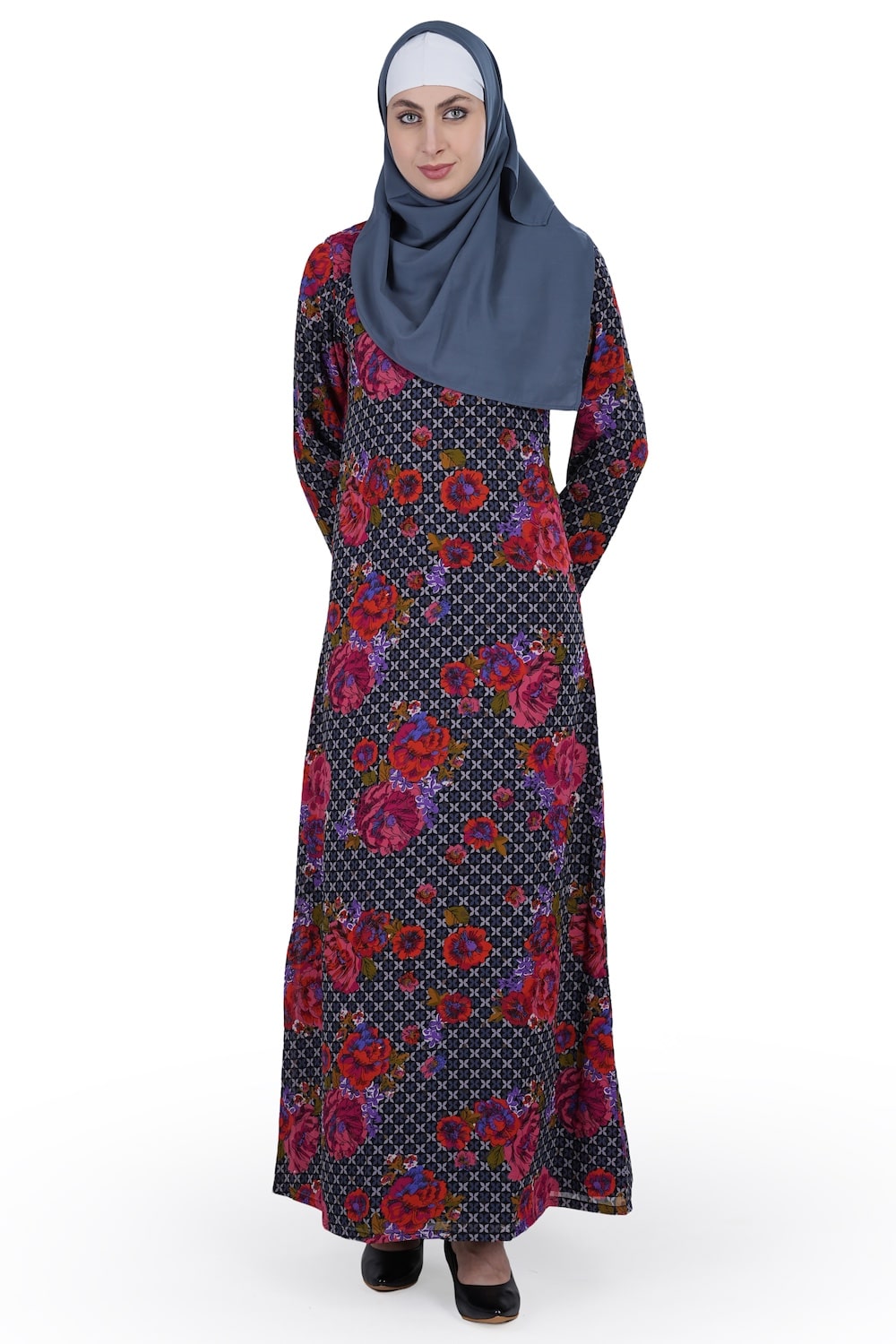 Printed Georgette Dual Layer Abaya AYG-014