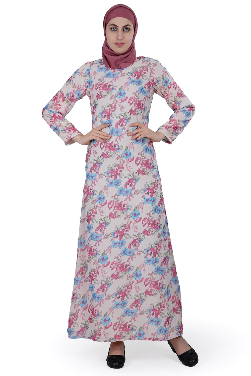 Printed Georgette Dual Layer Abaya AYG-015