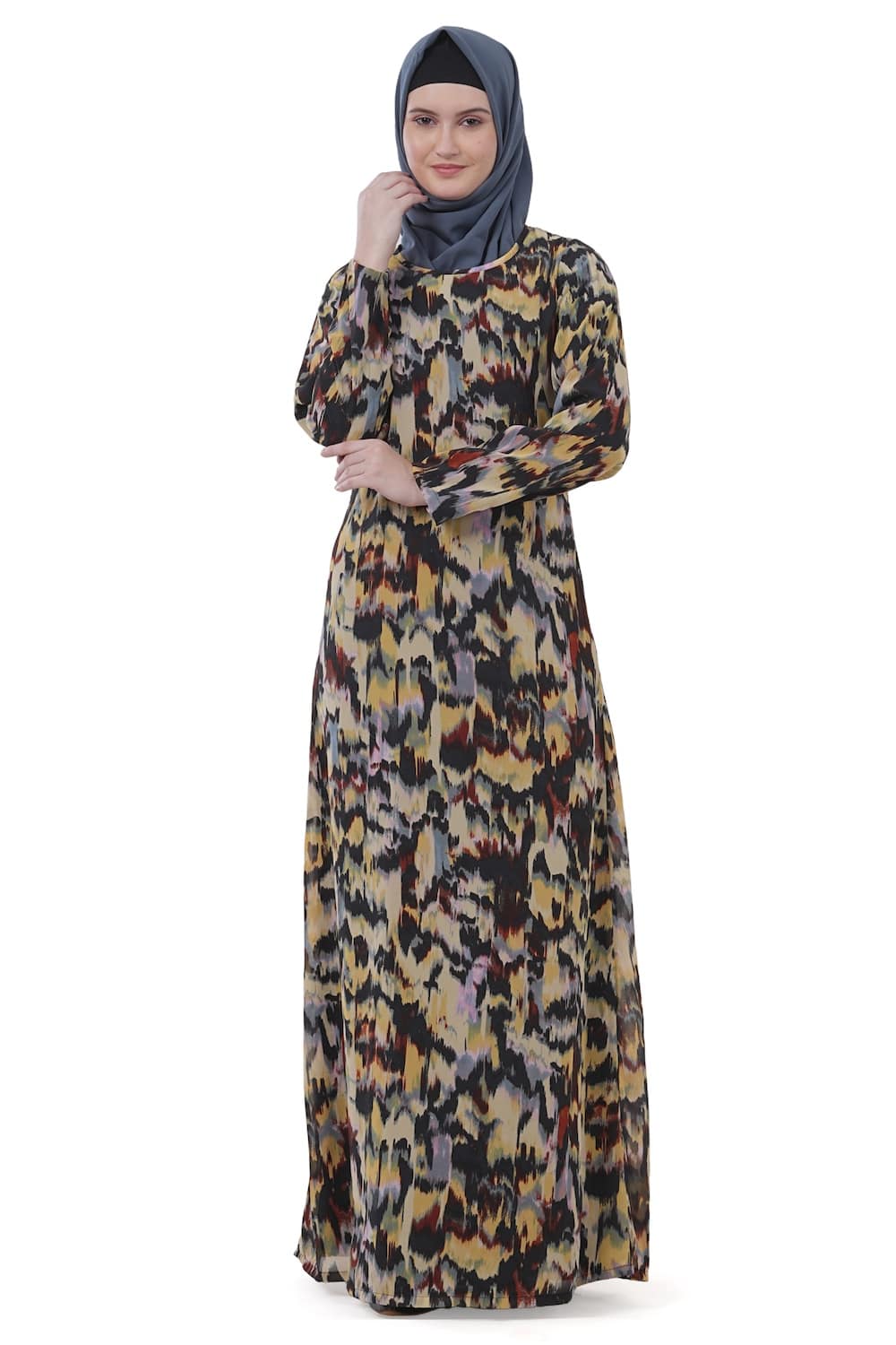 Printed Georgette Dual Layer Abaya AYG-030