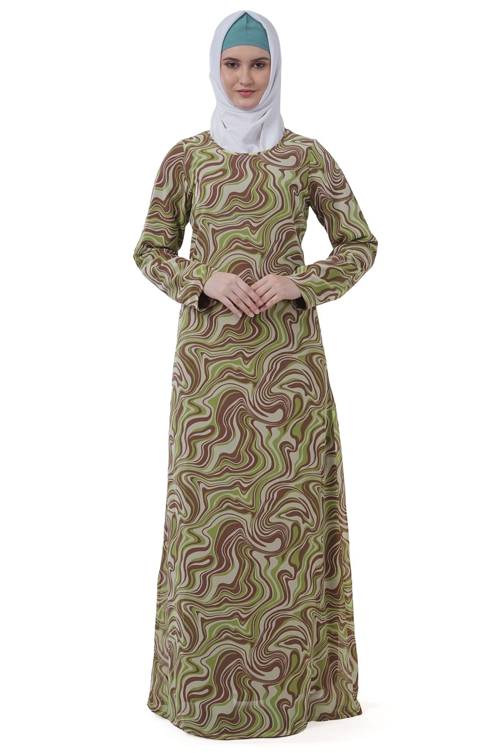 Printed Georgette Dual Layer Abaya AYG-033