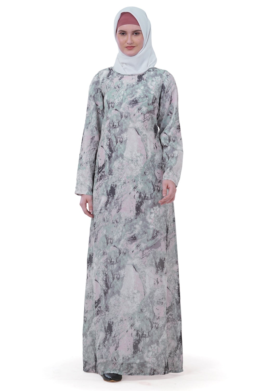 Printed Georgette Dual Layer Abaya AYG-037