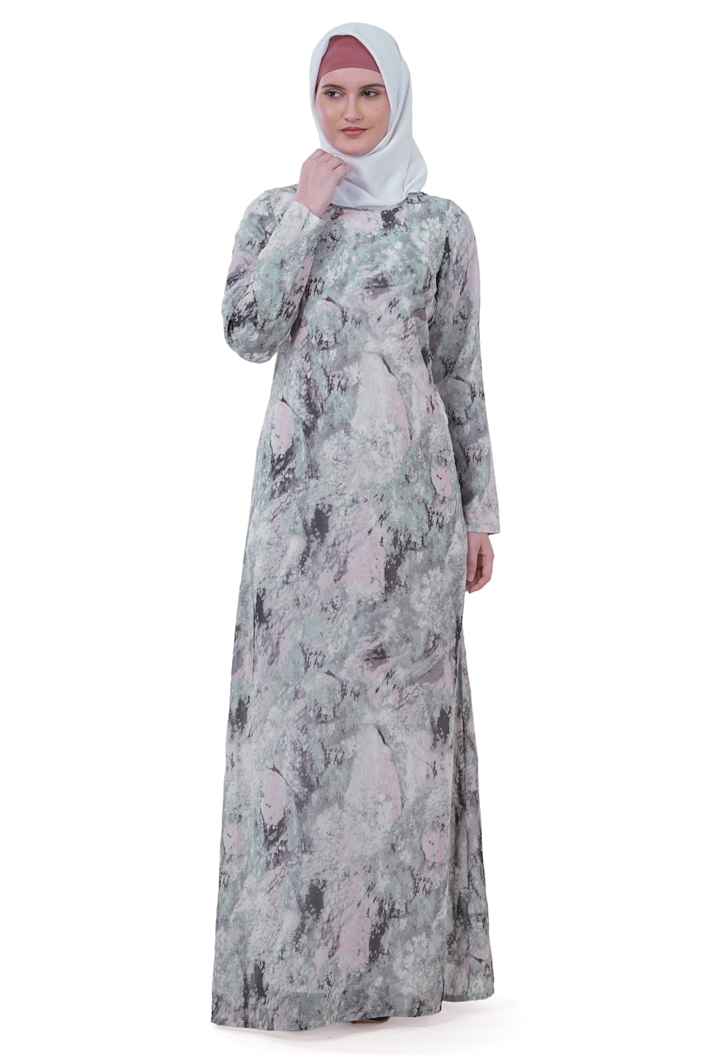 Printed Georgette Dual Layer Abaya AYG-037
