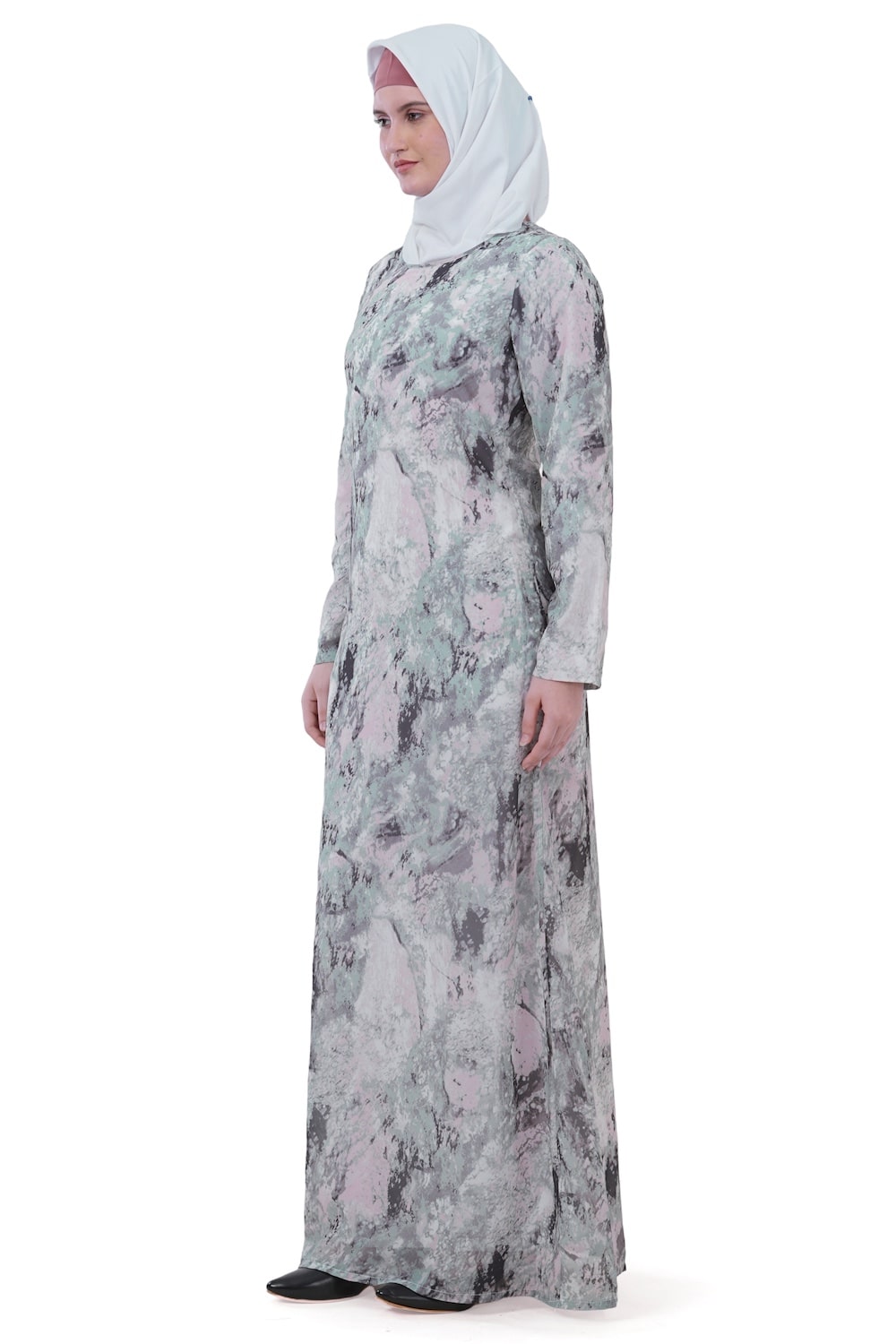 Printed Georgette Dual Layer Abaya AYG-037