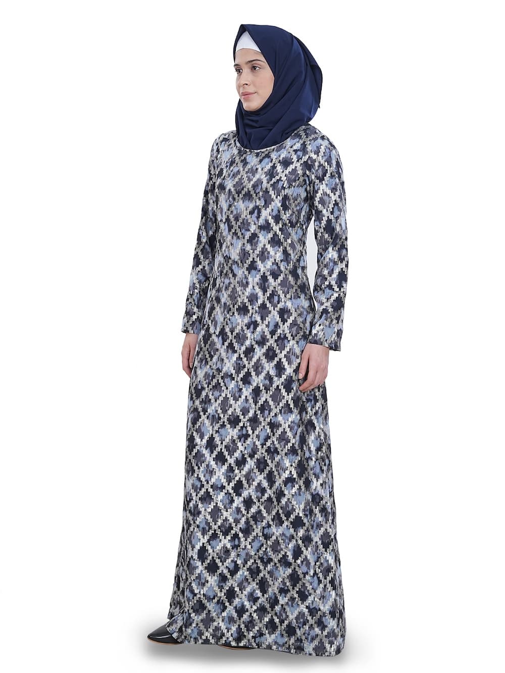 Printed Lurex Georgette Dual Layer Abaya AYG-041
