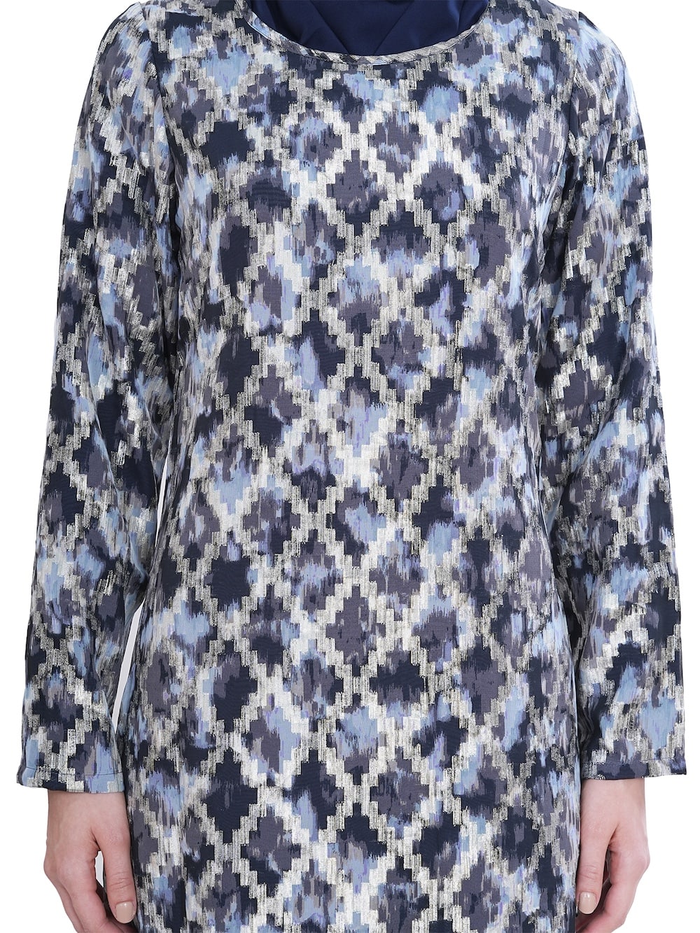 Printed Lurex Georgette Dual Layer Abaya AYG-041