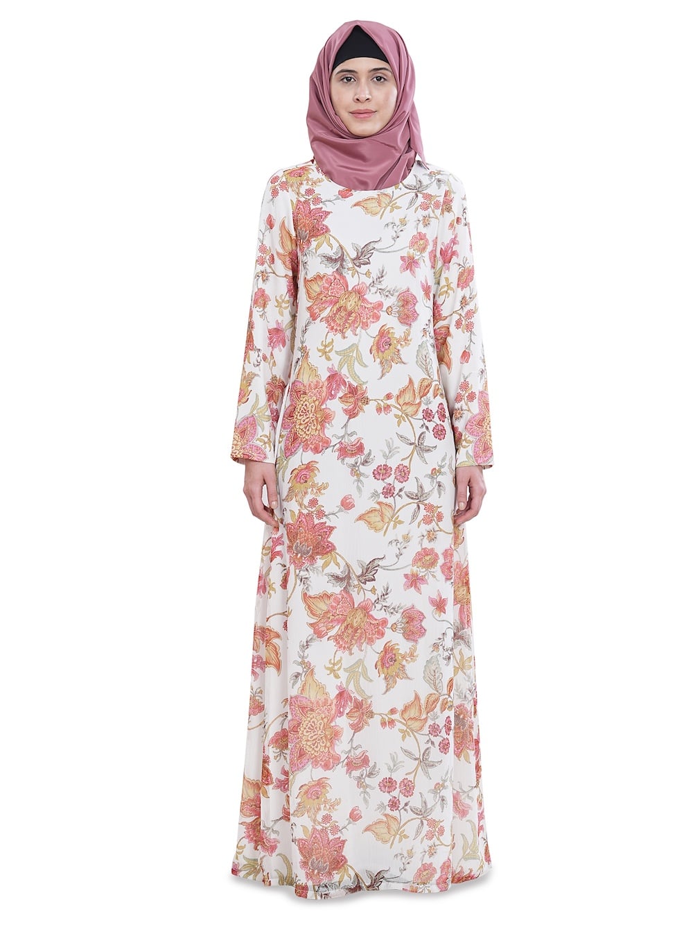 Printed Chiffon Dual Layer Abaya AYG-042