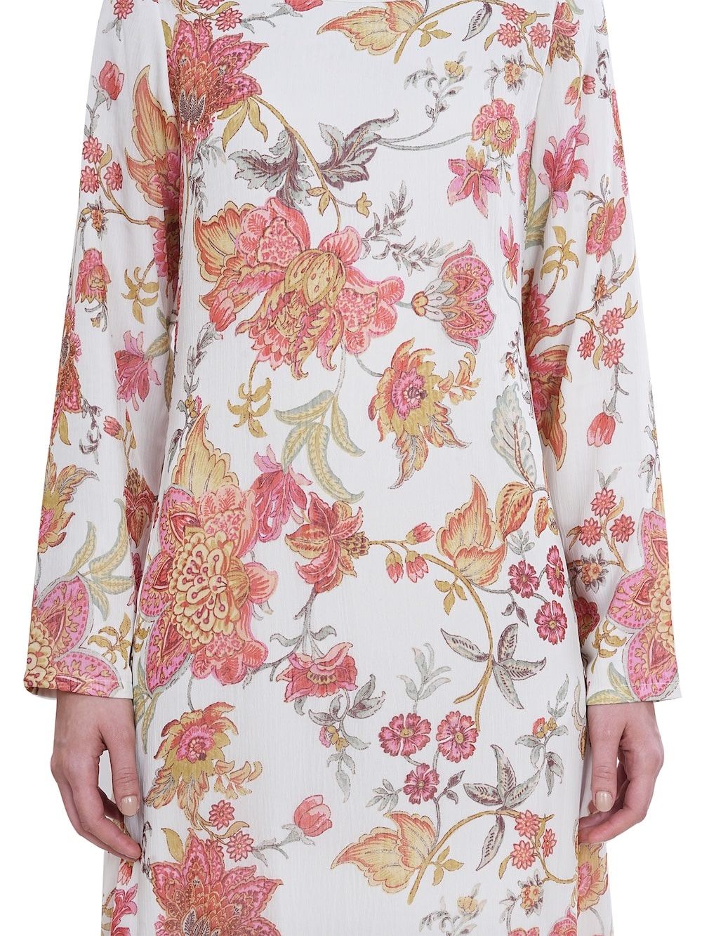 Printed Chiffon Dual Layer Abaya AYG-042