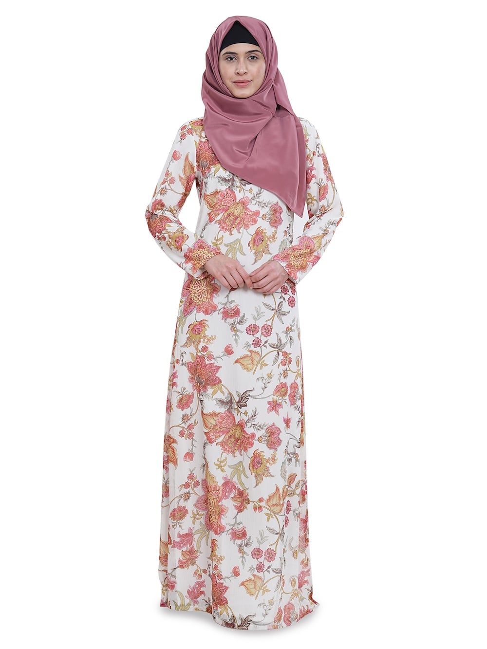 Printed Chiffon Dual Layer Abaya AYG-042