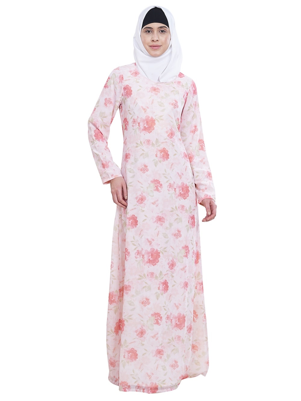 Printed Georgette Dual Layer Abaya AYG-044