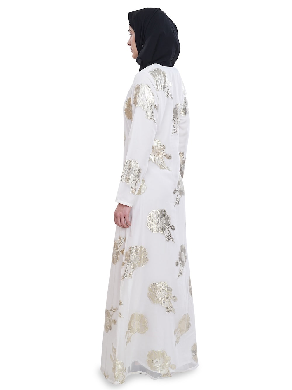 Printed Lurex Georgette Dual Layer Abaya AYG-045