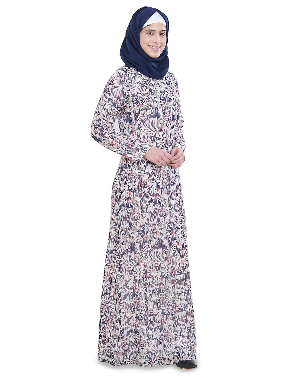 Printed Georgette Dual Layer Abaya AYG-046