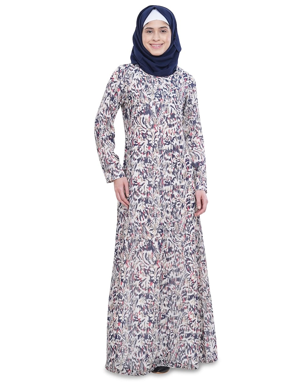 Printed Georgette Dual Layer Abaya AYG-046