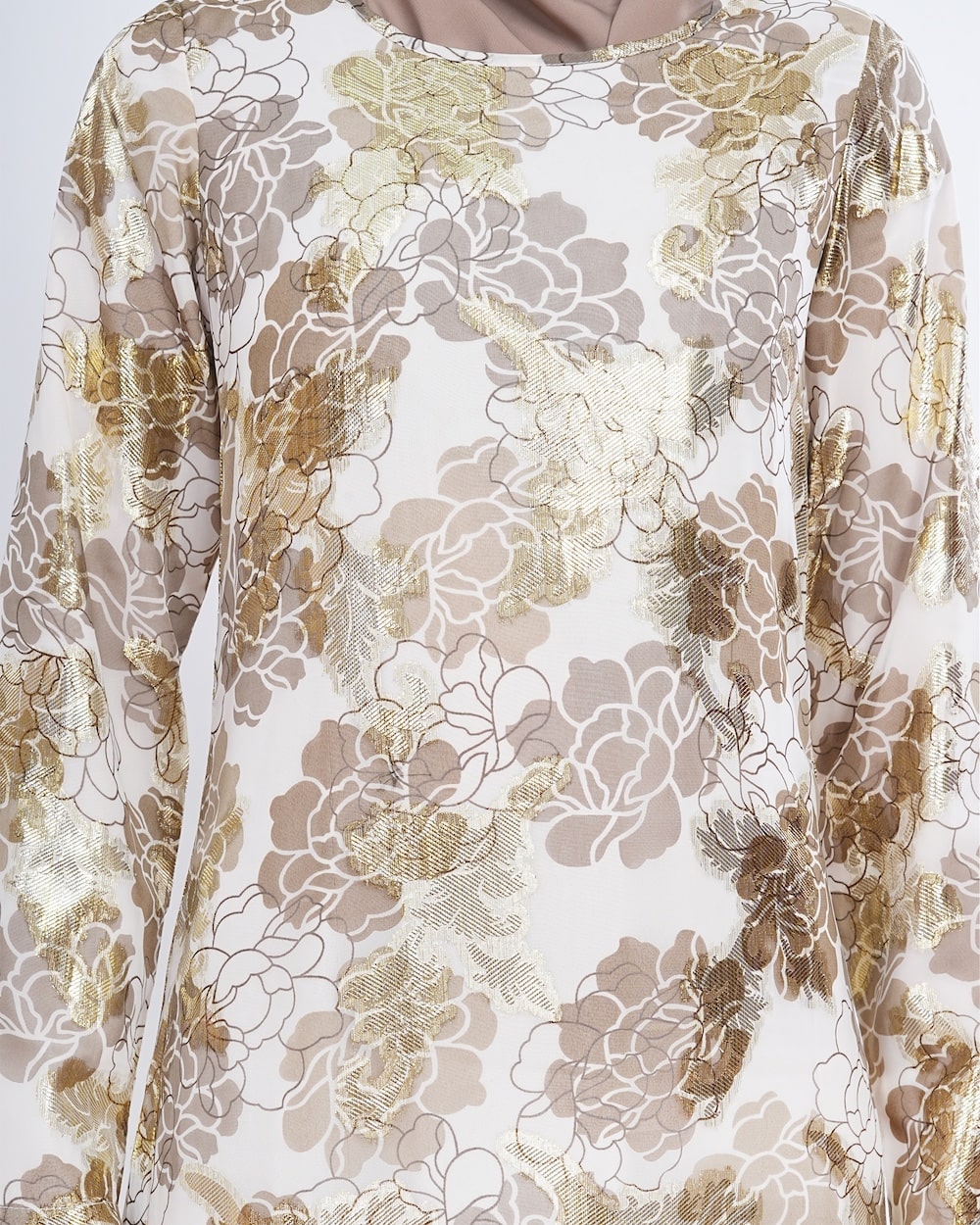 Printed Lurex Georgette Dual Layer Abaya AYG-047
