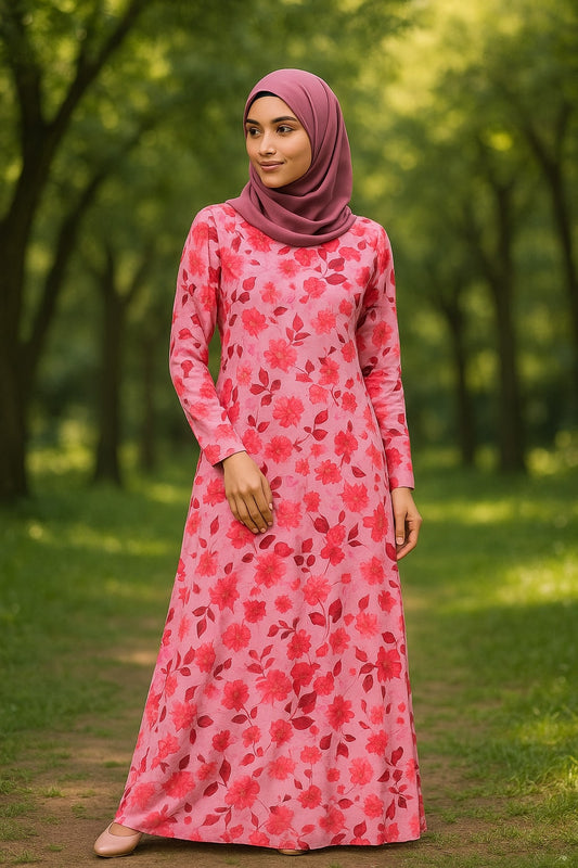 Printed Georgette Dual Layer Abaya AYG-048