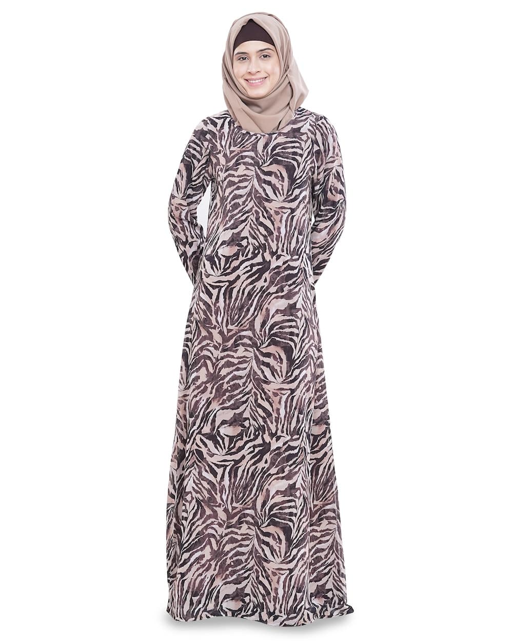 Printed Georgette Dual Layer Abaya AYG-049
