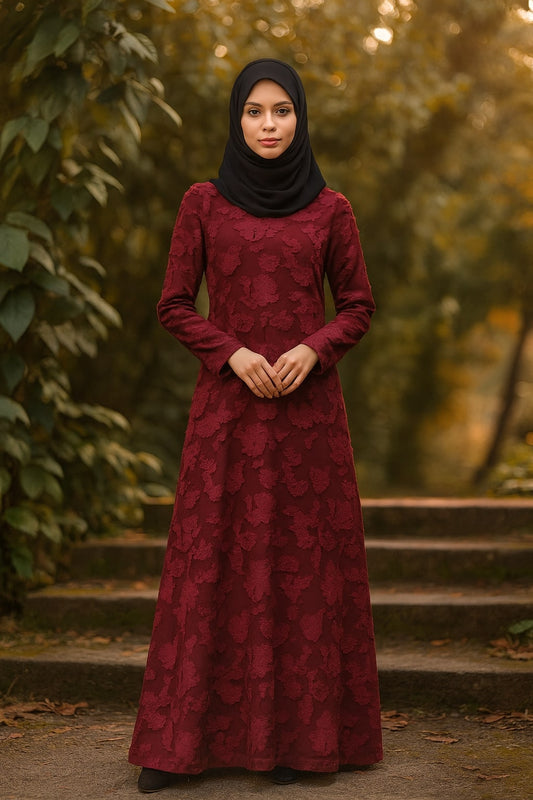 Printed Brasso Georgette Dual Layer Abaya AYG-050