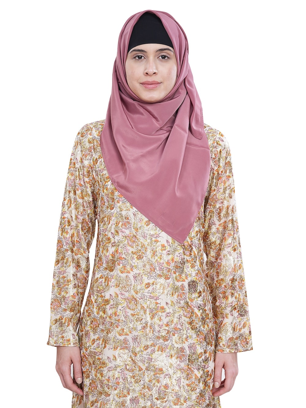 Printed Lurex Georgette Dual Layer Abaya AYG-053