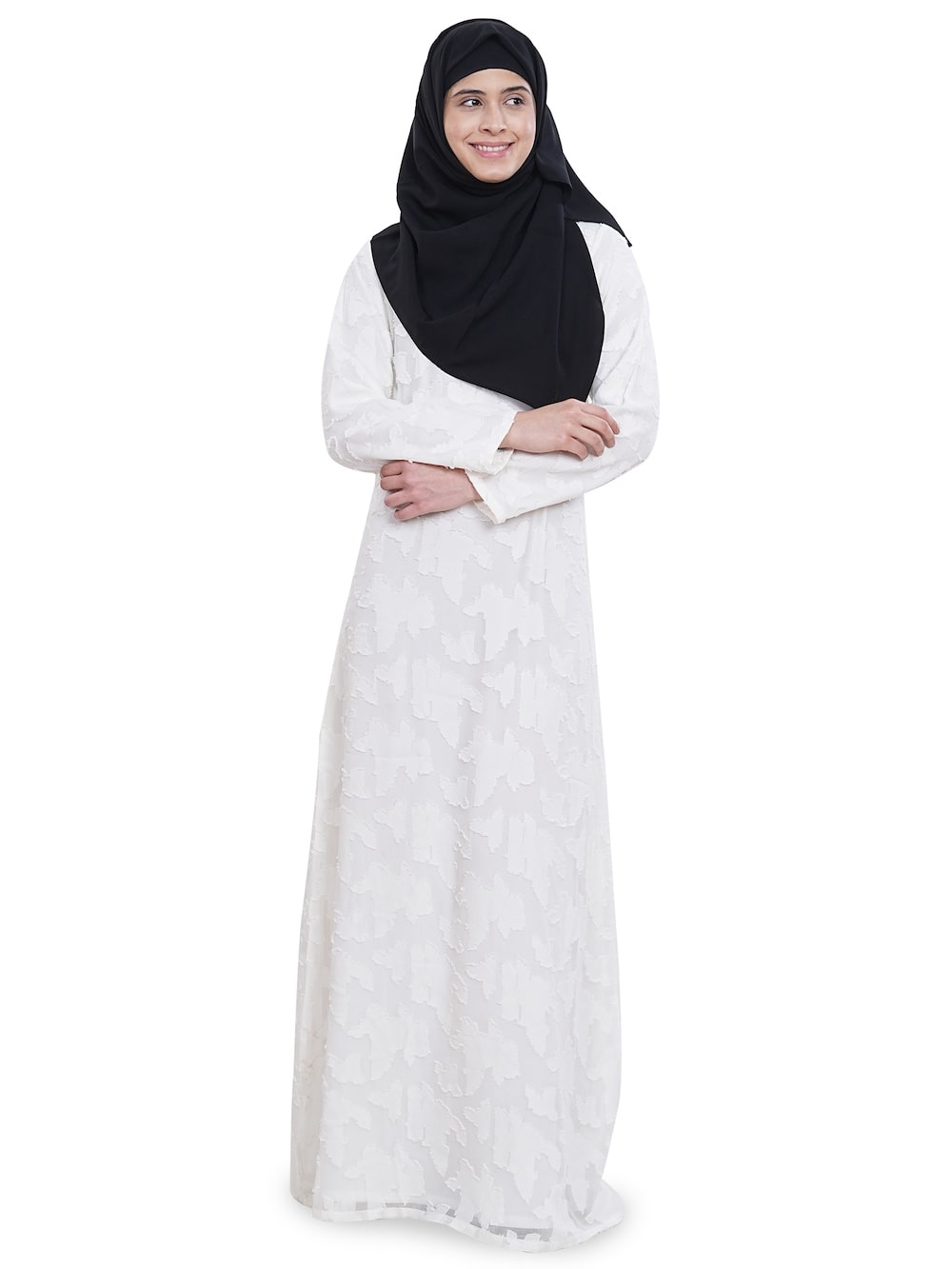 Printed Brasso Georgette Dual Layer Abaya AYG-054